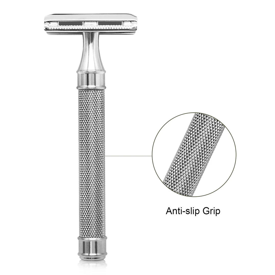 American Safety Razor Safety Razor Classic Safety Razor for Coarse Hair | Durable Steel Wet Shave Razor ...