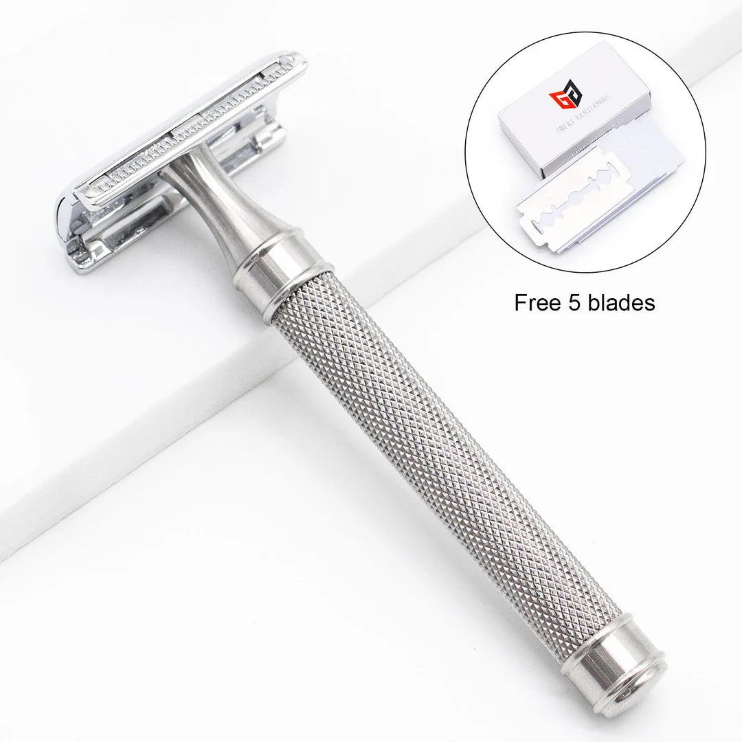 American Safety Razor Safety Razor Classic Safety Razor for Coarse Hair | Durable Steel Wet Shave Razor ...